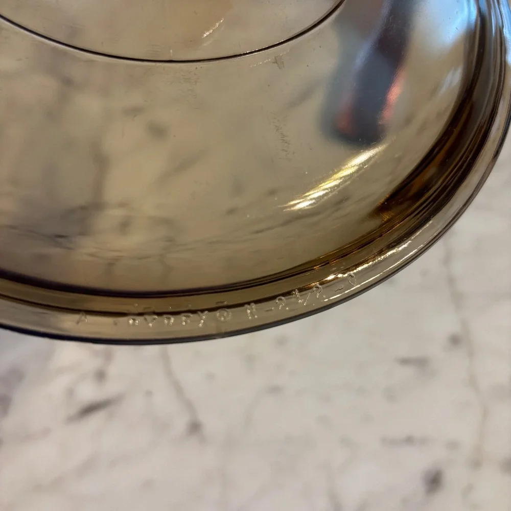 Visions by Corning Amber Glass Saucepan with Lid 2.5L V-2.5-B France Vintage
